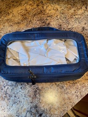 lug Navy Blue bag with Clear Top Window